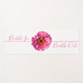Roze florale roze Daisy - adem in. Ademhaling Yogamat (Voorkant (horizontaal))