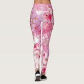 roze florale roze leggings (Achterkant)