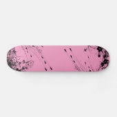 roze florale roze skateboard (Horizontaal)