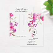 Roze florale sierjuwelen, filmclipweergave visitekaartje (Bureau)