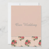 Roze florale strepen, Christelijk, religieus Kaart (Achterkant)