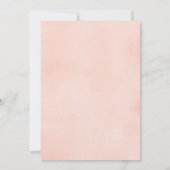 Roze florale teddy draagt groen meisje baby shower kaart (Achterkant)