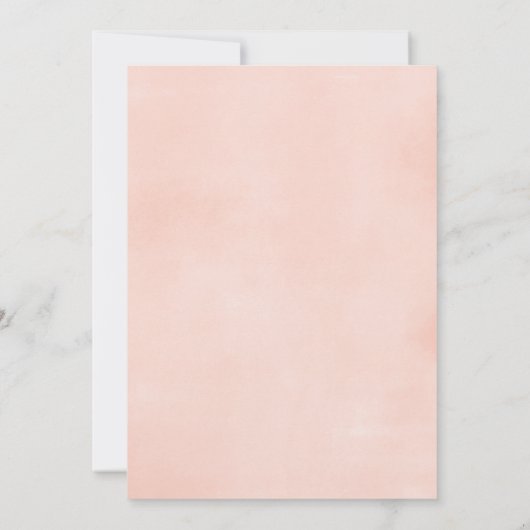 Roze florale teddy draagt groen meisje baby shower kaart (Achterkant)