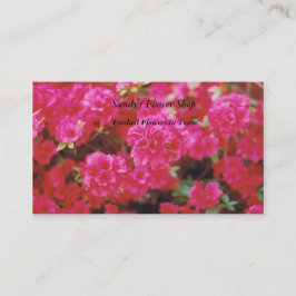 Roze florale visitekaartjes