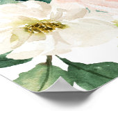 roze florale vrijgezellenfeest poster (Hoek)