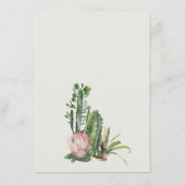 ROZE FLORALE WOESTIJN CACTUS FAUNA ADVIES BABY SHO INFORMATIEKAARTJE (Achterkant)