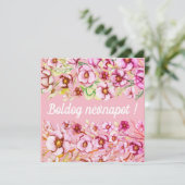 Roze floralen - Hongaarse naamdag (Staand voorkant)