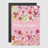 Roze floralen - Hongaarse naamdag (Voorkant / Achterkant)