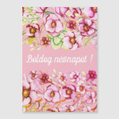 Roze floralen - Hongaarse naamdag (Voorkant)