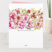 Roze floralen - Hongaarse naamdag Kaart (Achterkant)