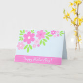 Roze floralen - Kaart (Gele Bloem)