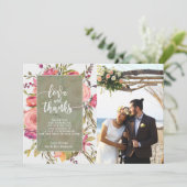 roze floralen voor liefde en bedankt (Staand voorkant)