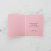 Roze Florals Cross Baptisme Christening Dank je we (Binnen)