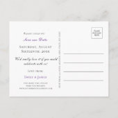 Roze Florals en Butterflies | Weddenschap Save the Aankondigingskaart (Achterkant)