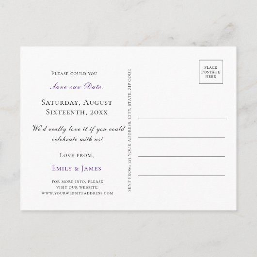 Roze Florals en Butterflies | Weddenschap Save the Aankondigingskaart (Achterkant)