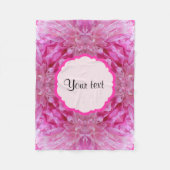 Roze Florals Fleece Deken (Voorkant)