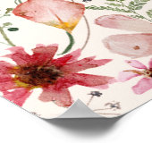 Roze Florals Vrijgezellenfeest Welkomstteken Poste Poster (Hoek)