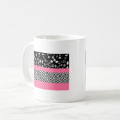 roze florchevron koffiemok (Voorkant links)
