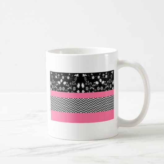 roze florchevron koffiemok (Rechts)