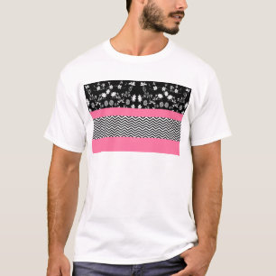 roze florchevron t-shirt