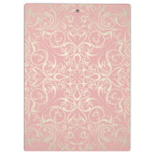 , roze, floreel, Victoriaans, goud, elegant, patro Klembord (Achterkant)