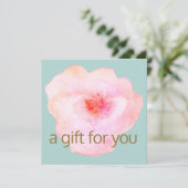 Roze Florence-Waterverf Cadeaubon (Staand voorkant)