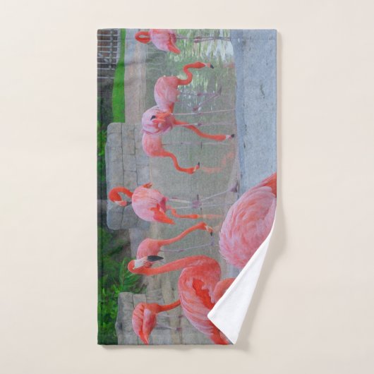 Roze Florida Flamingos Handdoek (Handdoek)