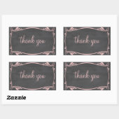 Roze Flourish Chalkboard Hartelijk dank, Stickers (Vel)