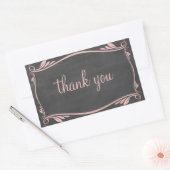 Roze Flourish Chalkboard Hartelijk dank, Stickers (Envelop)