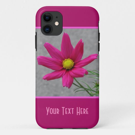 Roze Flower custom iPhone case-mate Case (Achterkant)