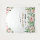 Roze Flower Fab Cool Vrijgezellenfeest Tapestry Wandkleed (Voorkant (horizontaal))