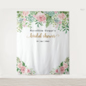 Roze Flower Fab Cool Vrijgezellenfeest Tapestry Wandkleed (Voorkant)