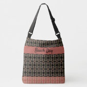 Roze Flowered Designer Crossbody Tas (Voorkant)