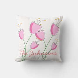 Roze Flowerfield Kussen