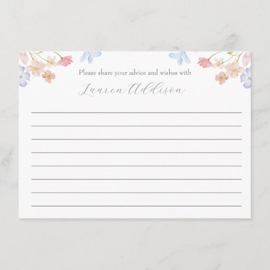 Roze FLowers Beauful Floral Advice Kaarten (Voorkant)