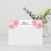 Roze FLowers Beauful Floral Advice Kaarten (Staand voorkant)