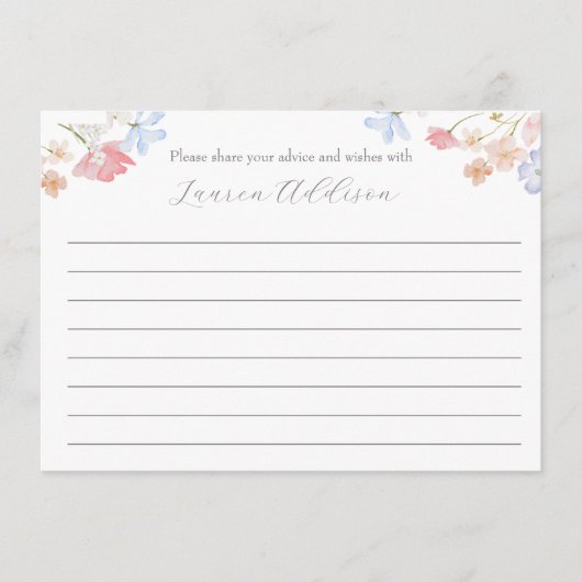 Roze FLowers Beauful Floral Advice Kaarten (Voorkant)