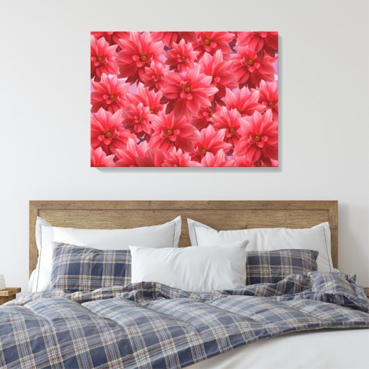 Roze Flowers Beauty Canvas Afdruk (Insitu (Slaapkamer))