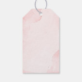 Roze  Flowers Elegant Dank u Cadeaulabel (Achterkant)