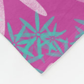 Roze Flowers Fleece Blanket Deken (Hoek)