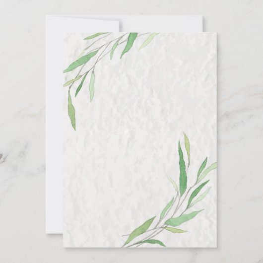 Roze Flowers Greenery Terrarium Baby shower Kaart (Achterkant)