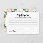 Roze Flowers Halloween Baby shower Advice Kards Kaart (Voorkant / Achterkant)