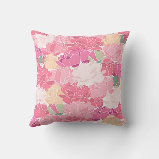 Roze Flowers Pillow Kussen (Achterkant)