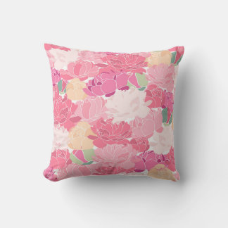 Roze Flowers Pillow Kussen