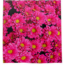 Roze Flowers Shower Curtain