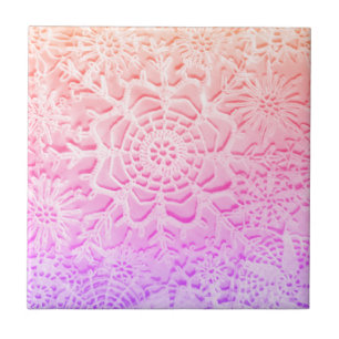Roze Flowers Tile Tegeltje