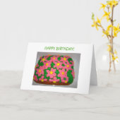 Roze FlowersCake, GELUKKIGE VERJAARDAG! Kaart (Gele Bloem)