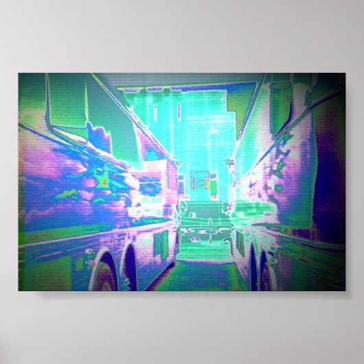 Roze Floyd Bus E Gate Poster (Voorkant)