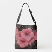 Roze Fluer All-Over-Print Cross Body Bag Crossbody Tas (Achterkant)