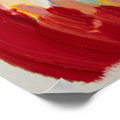 Roze fluffy eenhoorns die dansen op regenboog poster (Hoek)